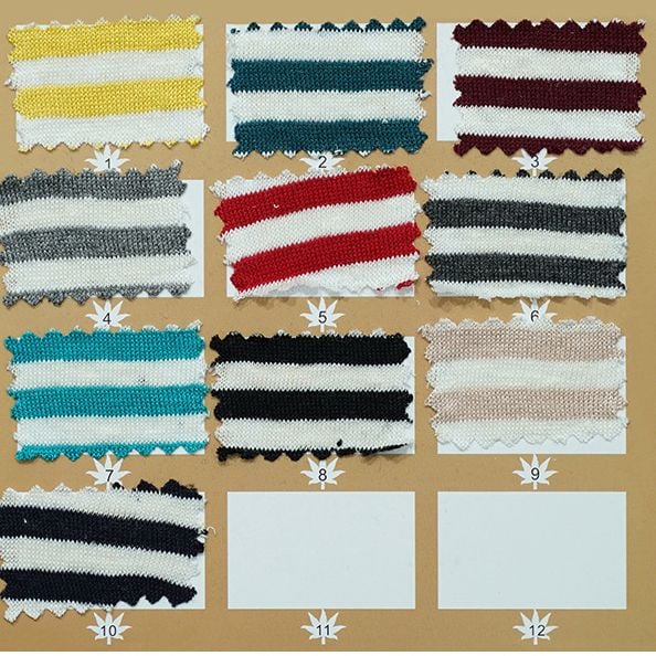 Striped Knitted Linen Viscose Fabric For Slim Fit Casual Summer Short Long Sleeve Dresses