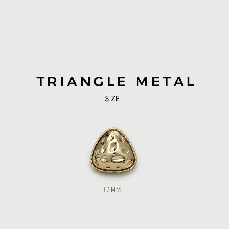 Triangular Concave Convex Special-shaped Metal Buttons