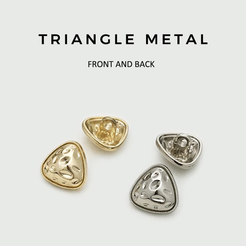 Triangular Concave Convex Special-shaped Metal Buttons