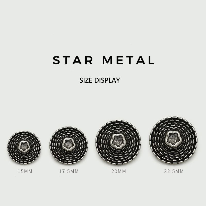Unique Pentagram Round Metal Buttons