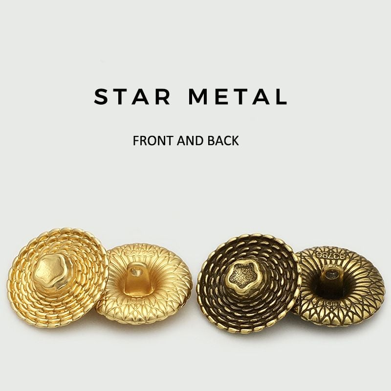 Unique Pentagram Round Metal Buttons