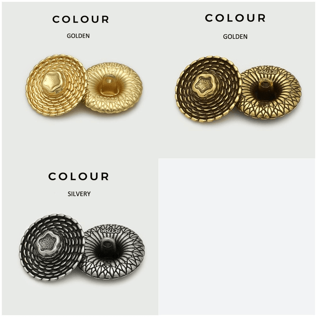 Unique Pentagram Round Metal Buttons
