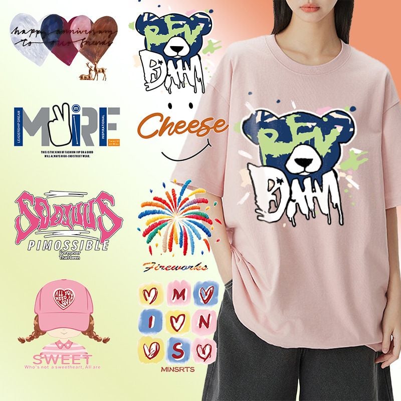 Universal Graphic Heat Transfer Patches for Hoodie and T Shirt Decoration