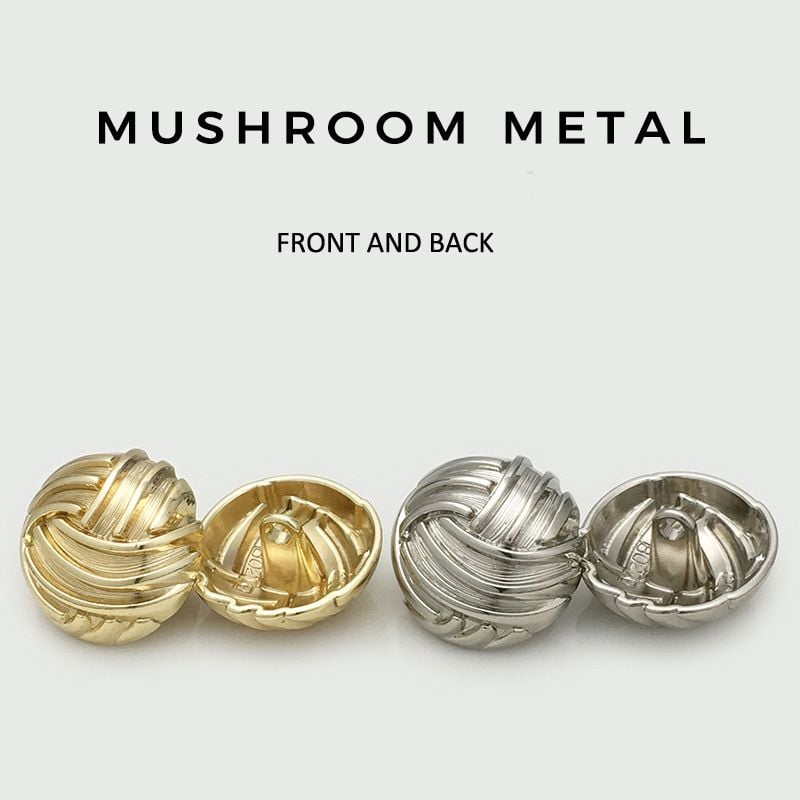 Vintage Hemispherical Threaded Metal Buttons