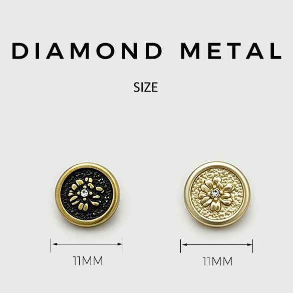 Vintage Rhinestone Flower Round Buttons