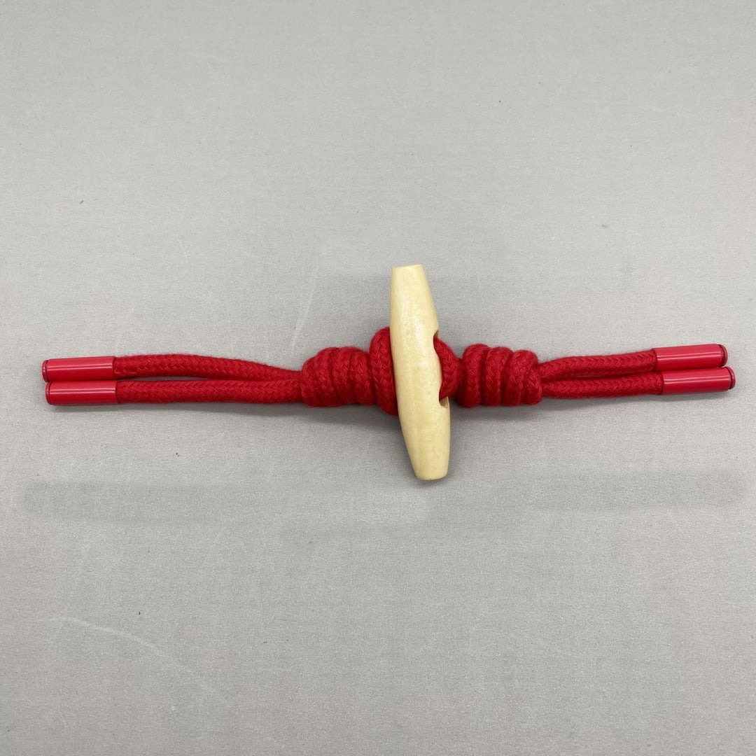 Wood Cotton Cord Toggle Buttons with Alloy Tip for Wool Coat Decoration