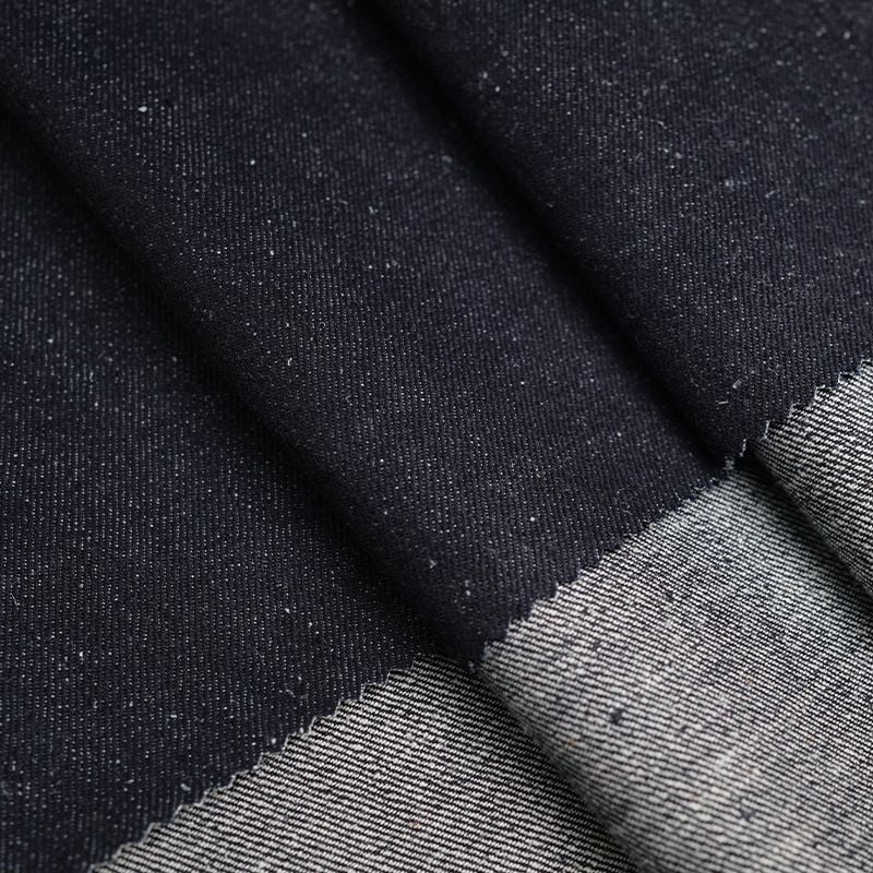 Woven Hemp Organic Cotton Twill Denim Fabric for jackets jeans