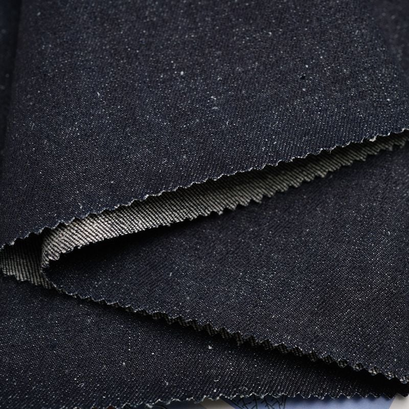 Woven Hemp Organic Cotton Twill Denim Fabric for jackets jeans