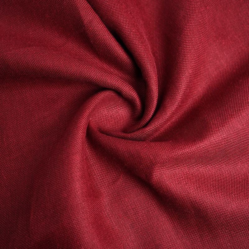 Woven Plain Linen Viscose Fabric for Women's Long‑Sleeve Shirts & Dresses