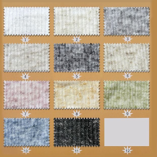 Yarn Dyed Linen Polyester Rib Knit Fabric For Women