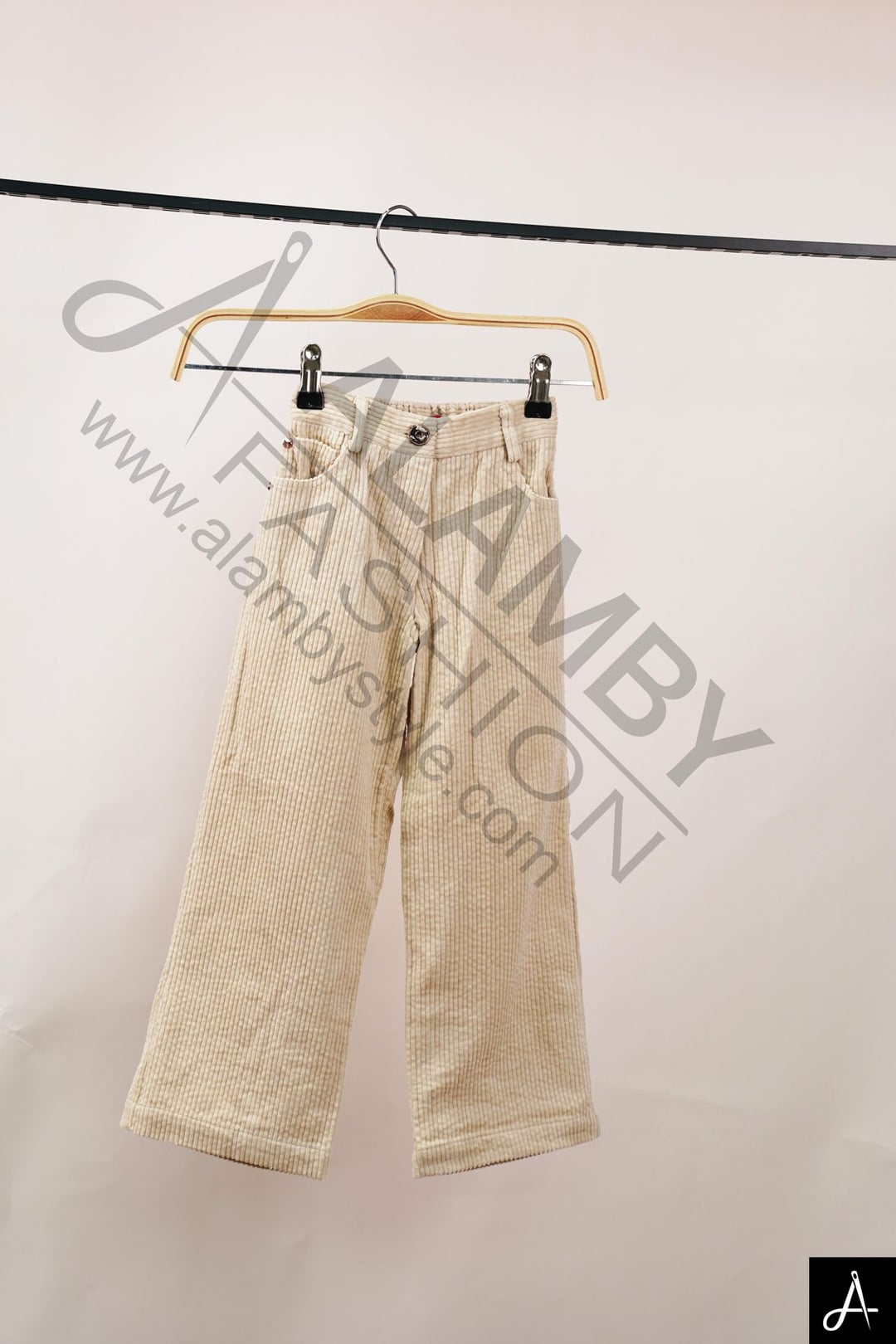 Friendly Kids Beige Corduroy Wide Leg Pants