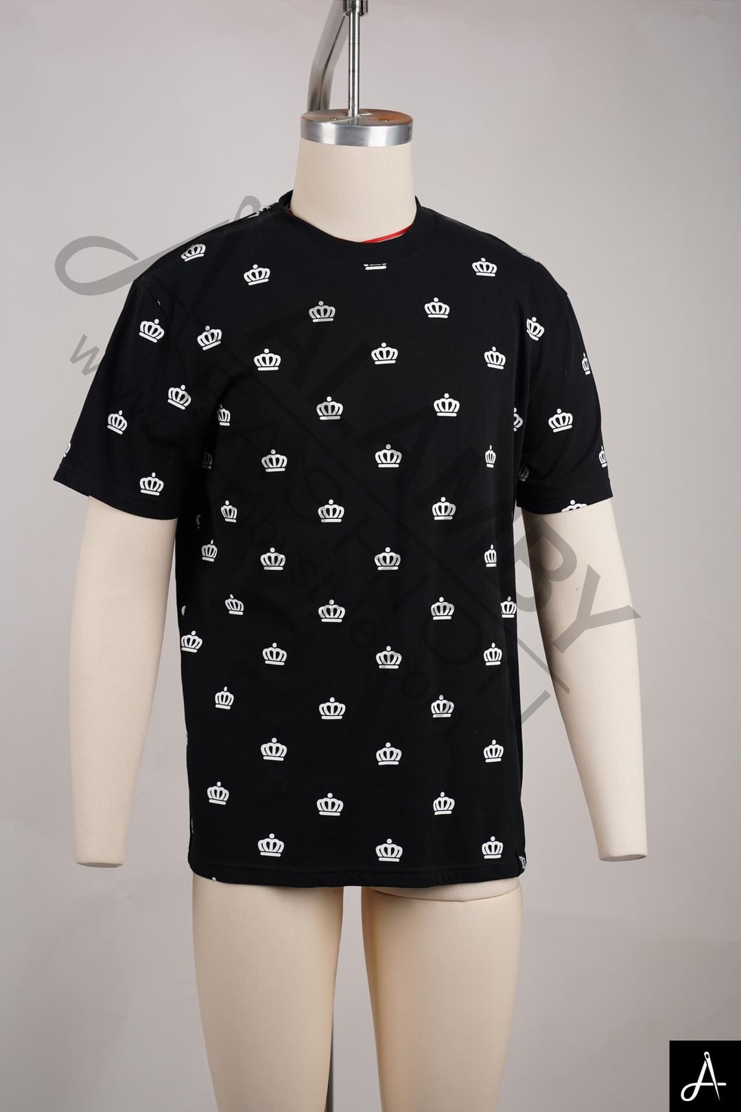 Black All-Over Print Short Sleeve T-Shirt
