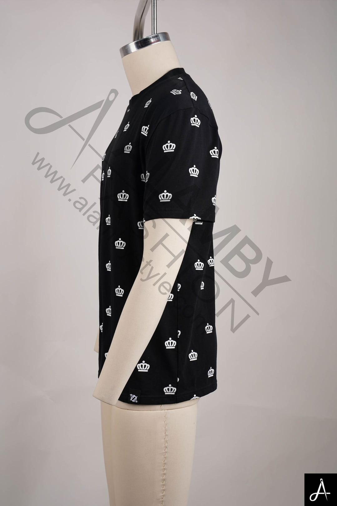 Black All-Over Print Short Sleeve T-Shirt