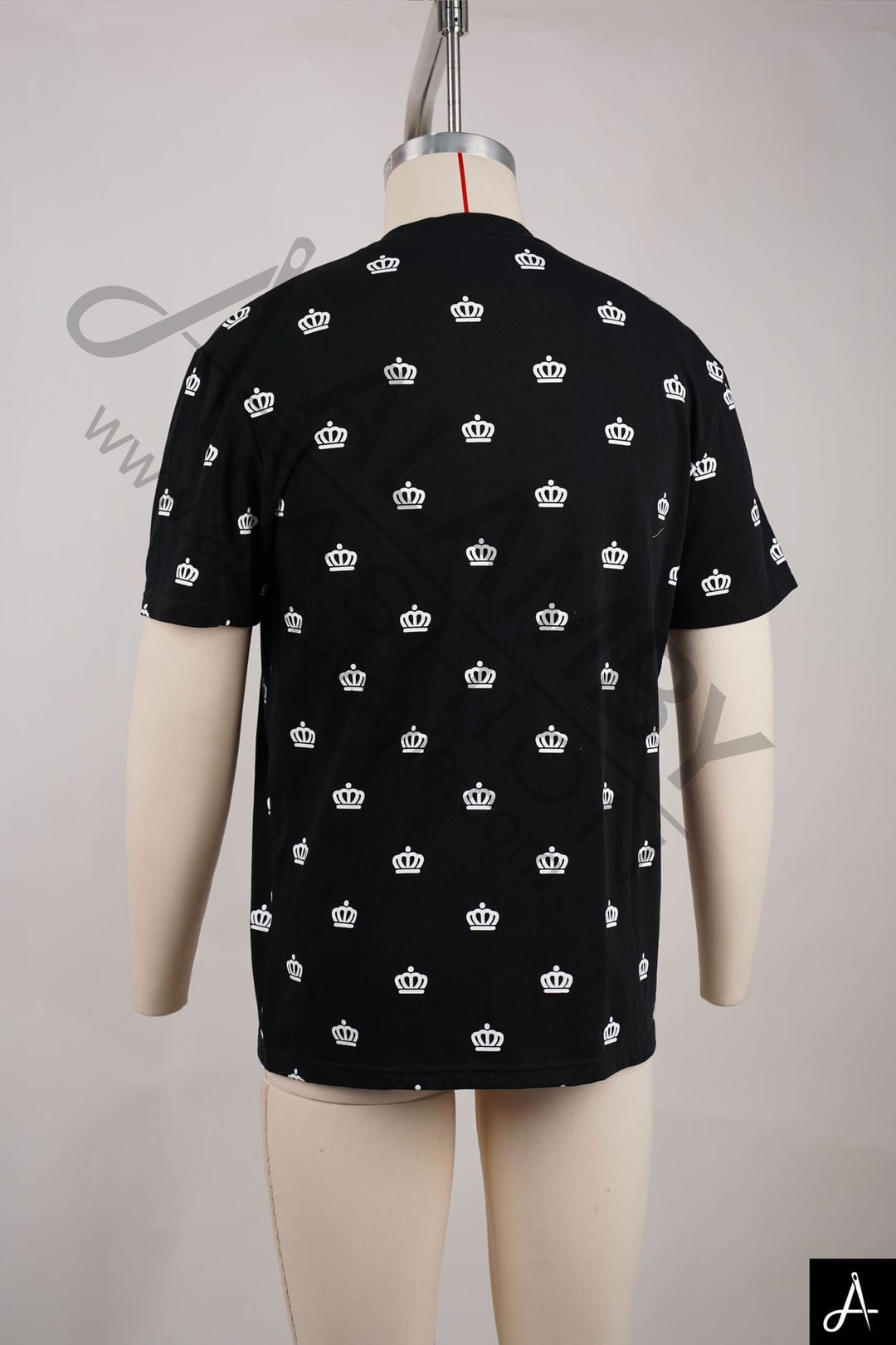 Black All-Over Print Short Sleeve T-Shirt