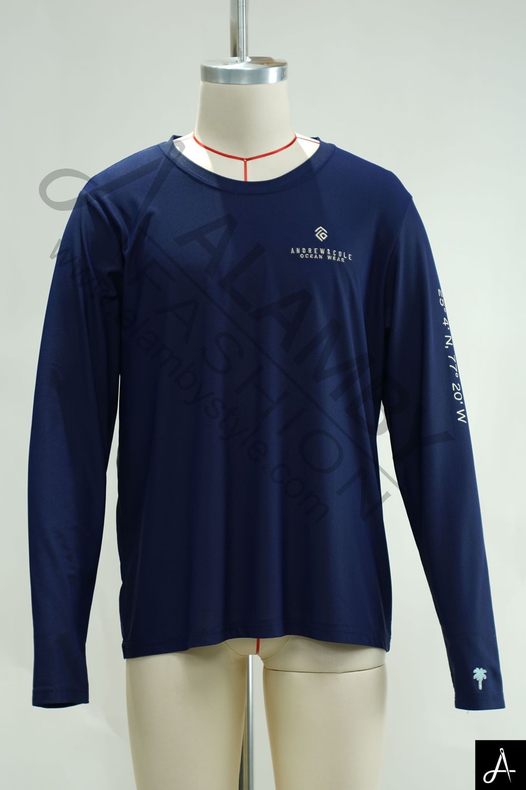 Men's Navy Quick‑Dry Long Sleeve Performance T‑Shirt