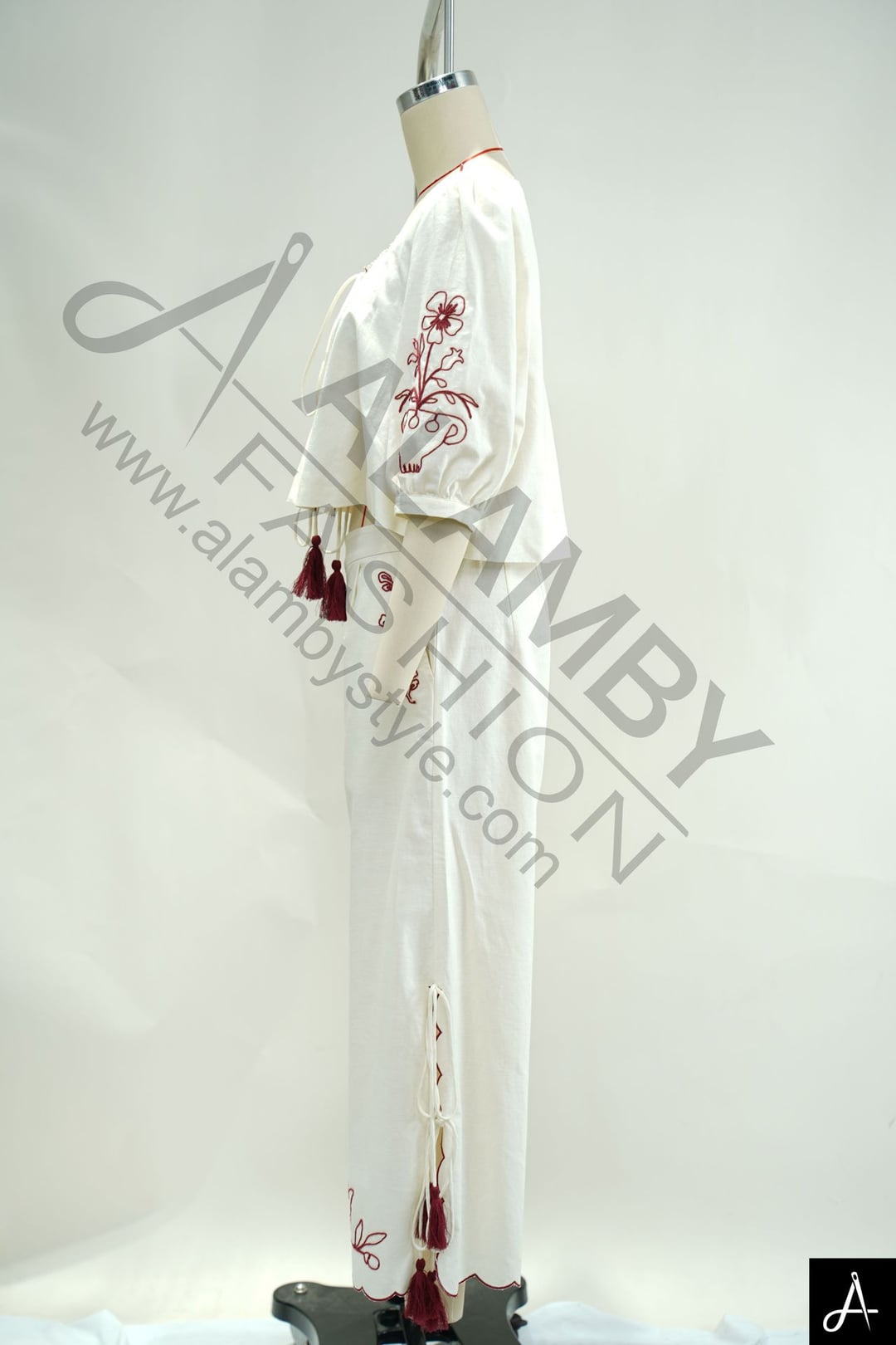 Embroidered Loungewear Two-Piece Set