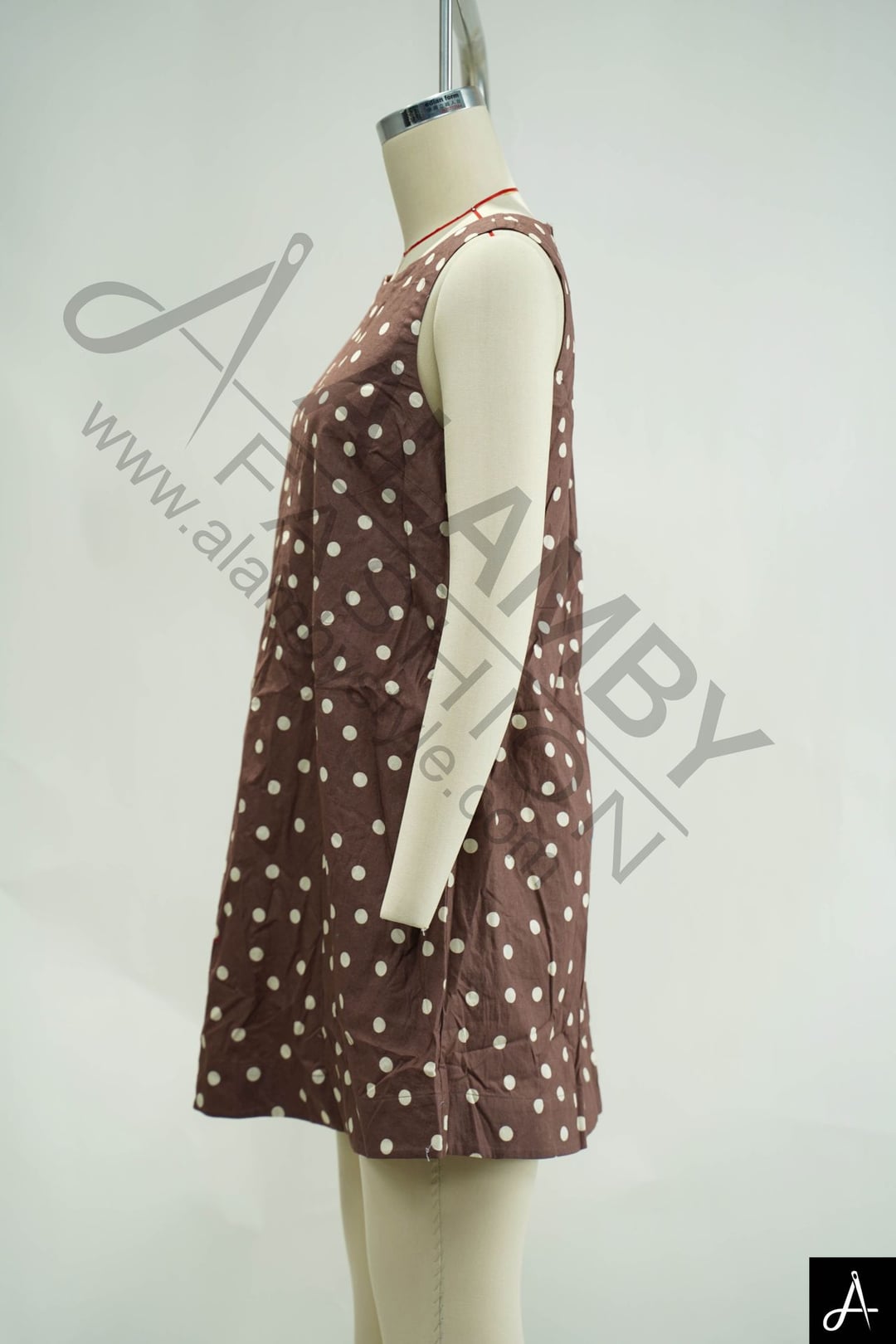 Polka Dot Sleeveless Mini Pinafore Dress