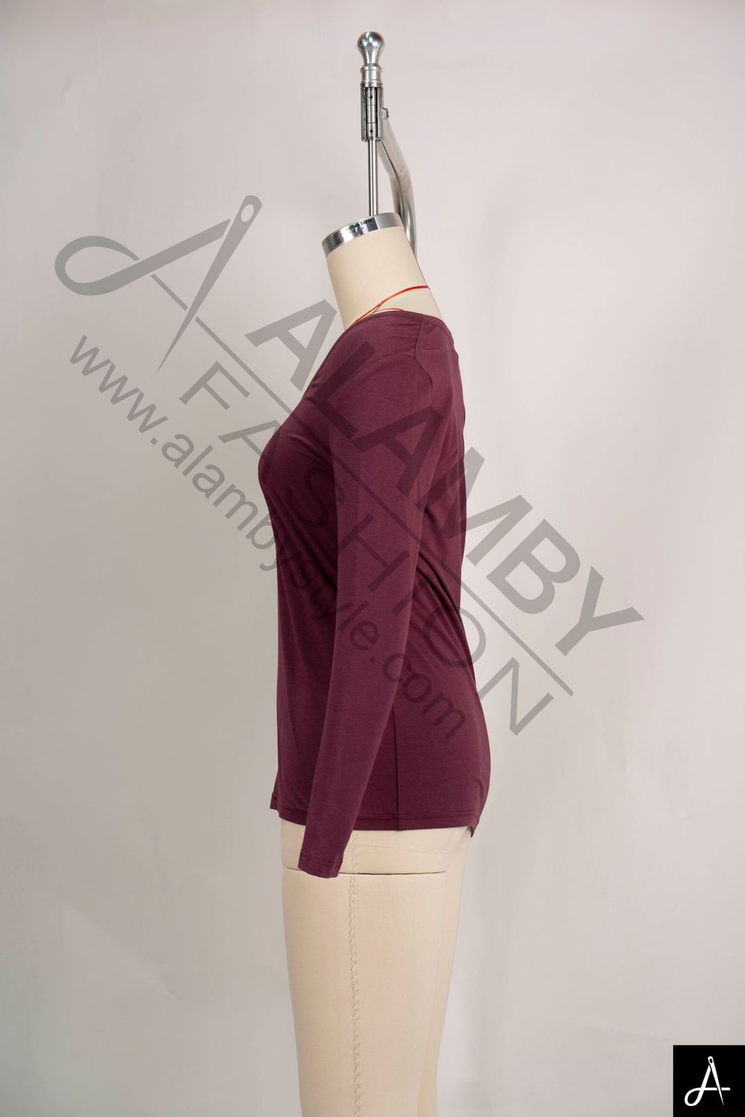 Women's V‑Neck Long Sleeve Ribbed Knit Top