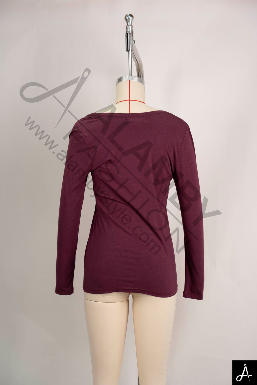 Women's V‑Neck Long Sleeve Ribbed Knit Top