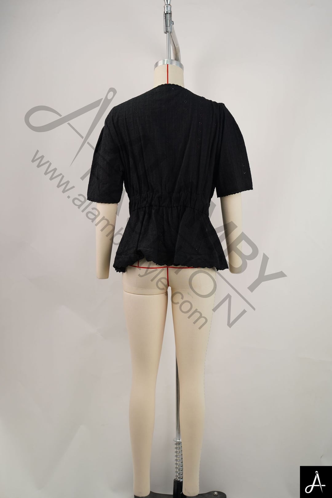 Women's V‑Neck Short Sleeve Peplum Top